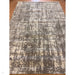 Kuza Abstract Modern Distressed Textured Soft-Touch Mid Grey/Cream/Light Grey Rug