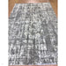 Kuza Abstract Modern Distressed Textured Soft-Touch Mid Grey/Cream/Light Grey Rug