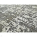 Kuza Abstract Modern Distressed Textured Soft-Touch Mid Grey/Cream/Light Grey Rug