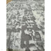 Kuza Abstract Modern Distressed Textured Soft-Touch Mid Grey/Cream/Light Grey Rug