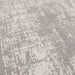 Kuza Abstract Modern Distressed Textured Soft-Touch Mid Grey/Cream/Light Grey Rug