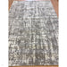 Kuza Abstract Modern Distressed Textured Soft-Touch Mid Grey/Cream/Light Grey Rug