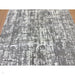 Kuza Abstract Modern Distressed Textured Soft-Touch Mid Grey/Cream/Light Grey Rug