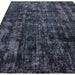 Kuza Abstract Modern Distressed Textured Soft-Touch Navy/Light Grey Rug