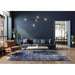 Kuza Abstract Modern Distressed Textured Soft-Touch Navy/Light Grey Rug