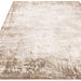 Kuza Border Modern Abstract Distressed Textured Soft-Touch Beige/Light Grey Rug