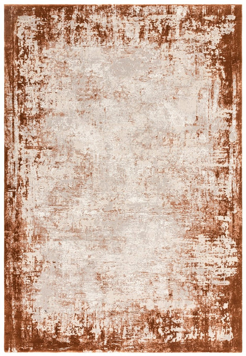 Kuza Borders Terracotta Rug