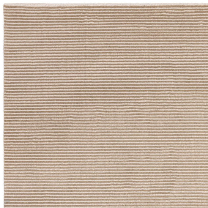 Tappeto Kuza a righe semplici, moderno, strutturato, soft-touch, beige