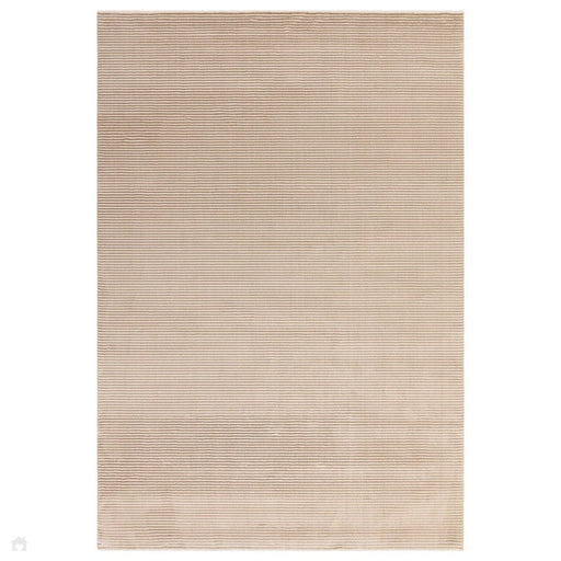 Tappeto Kuza a righe semplici, moderno, strutturato, soft-touch, beige