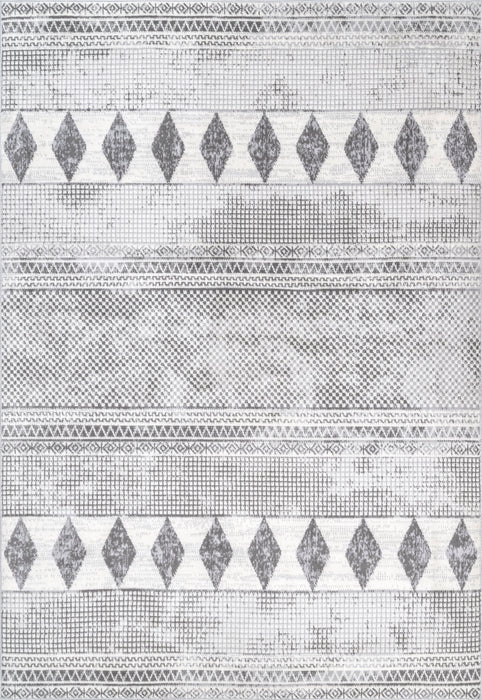 Kyla Grey Diamond Mosaic Area Rug 120x180 cm