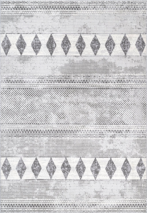Kyla Grey Diamond Mosaic Area Rug 120x180 cm