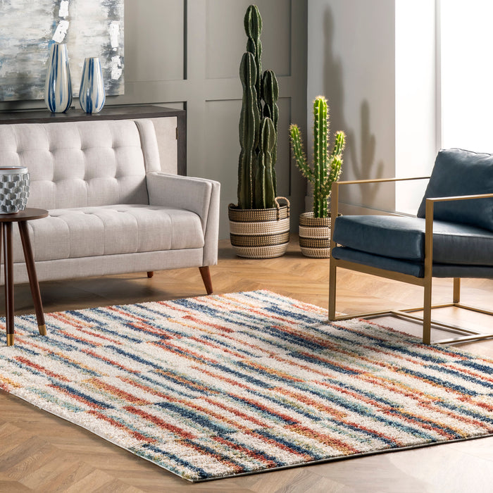 Kyra Striped Area Rug 160x230 cm Beige