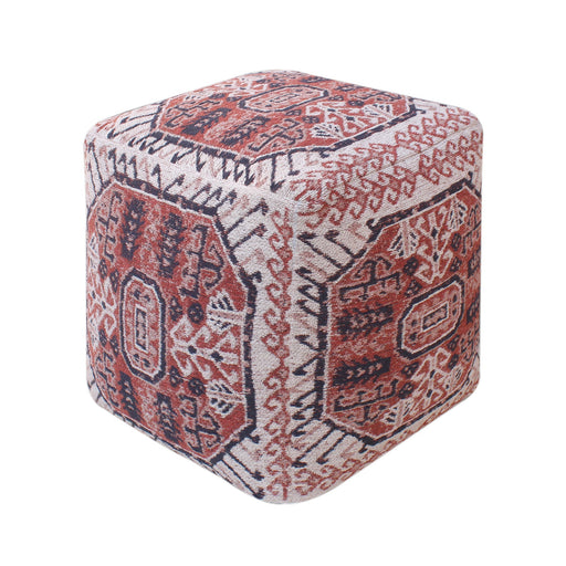 Multicolored Cotton Polyester Pouf For Home Seating