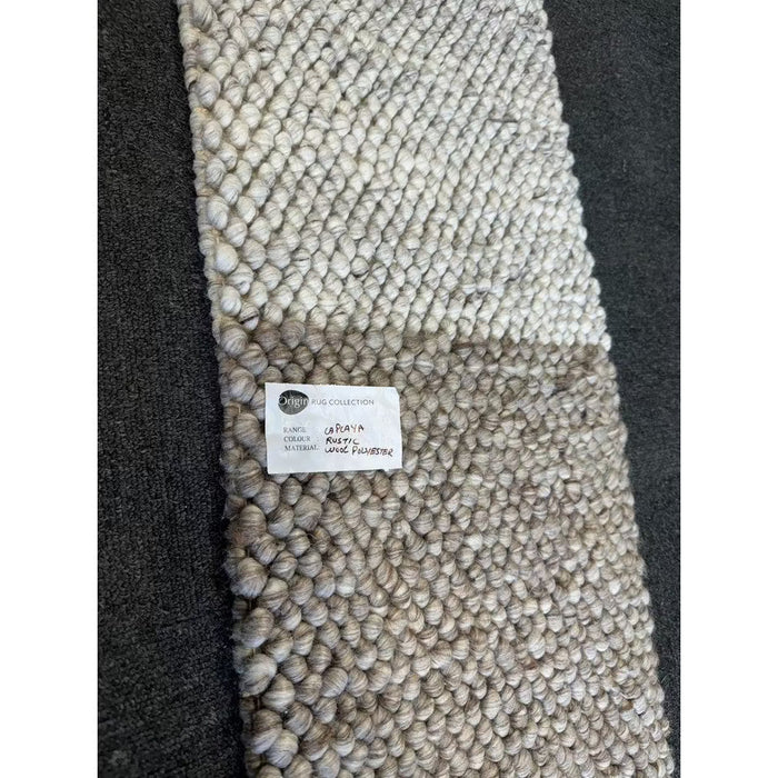 La Playa Modern Plain Mottled Beaded Pebble Hand Woven Textured Wool Flat-Pile Natural Rug