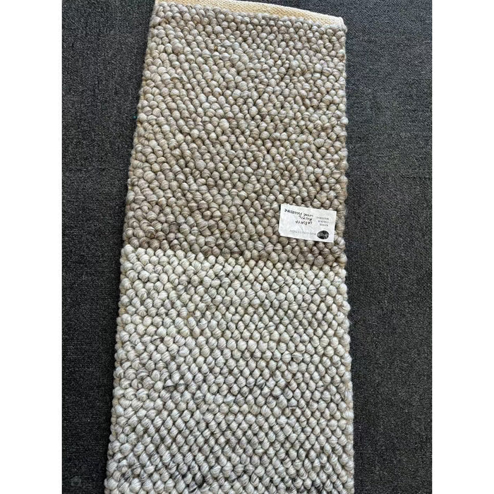 La Playa Modern Plain Mottled Beaded Pebble Hand Woven Textured Wool Flat-Pile Natural Rug