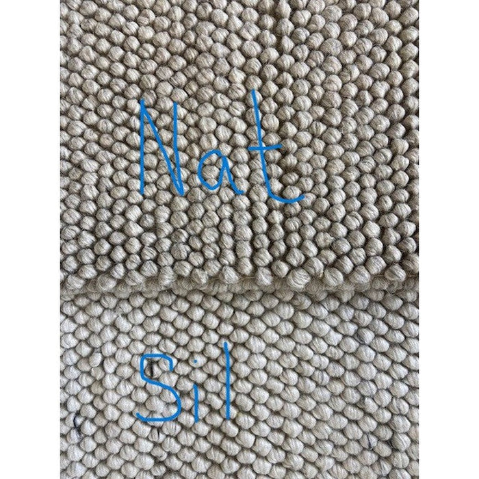 La Playa Modern Plain Mottled Beaded Pebble Hand Woven Textured Wool Flat-Pile Natural Rug