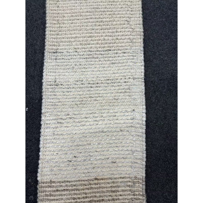 La Playa Modern Plain Mottled Beaded Pebble Hand Woven Textured Wool Flat-Pile Natural Rug