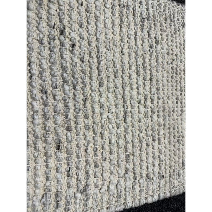 La Playa Modern Plain Mottled Beaded Pebble Hand Woven Textured Wool Flat-Pile Natural Rug