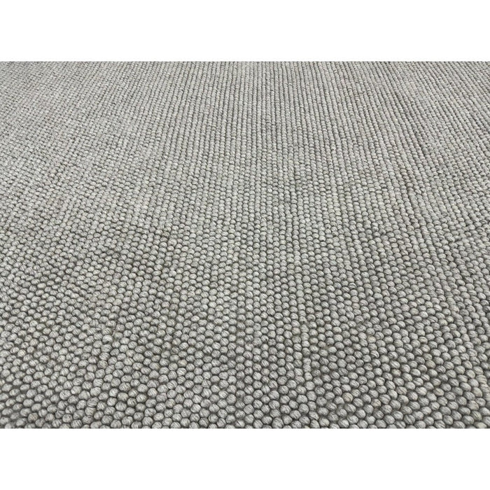 La Playa Modern Plain Mottled Beaded Pebble Hand Woven Textured Wool Flat-Pile Natural Rug