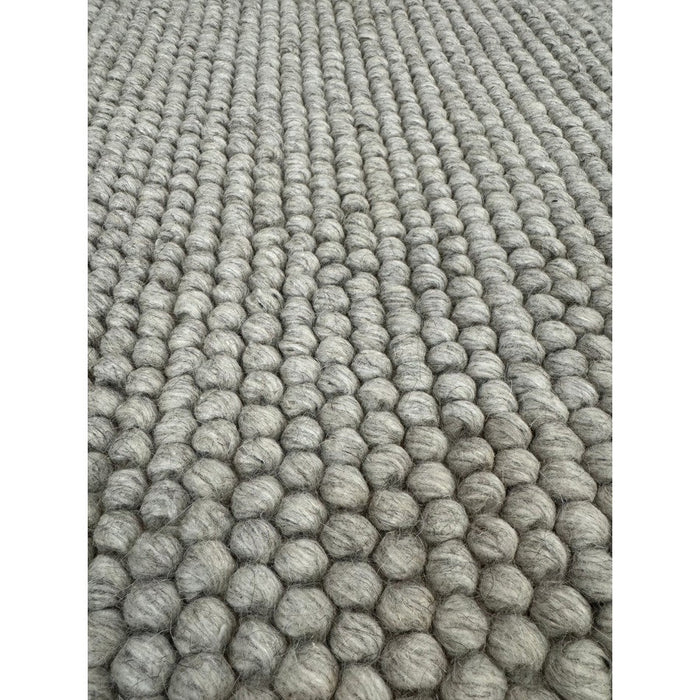 La Playa Modern Plain Mottled Beaded Pebble Hand Woven Textured Wool Flat-Pile Natural Rug