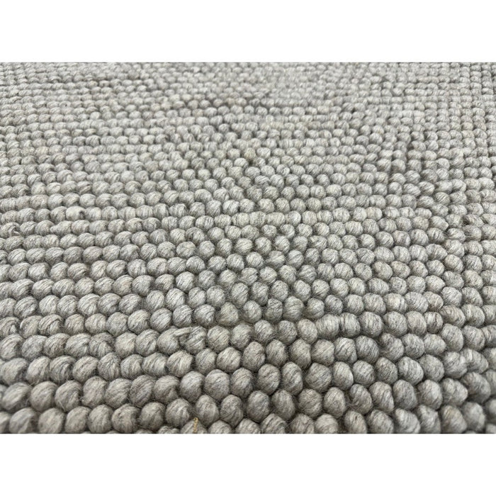 La Playa Modern Plain Mottled Beaded Pebble Hand Woven Textured Wool Flat-Pile Natural Rug