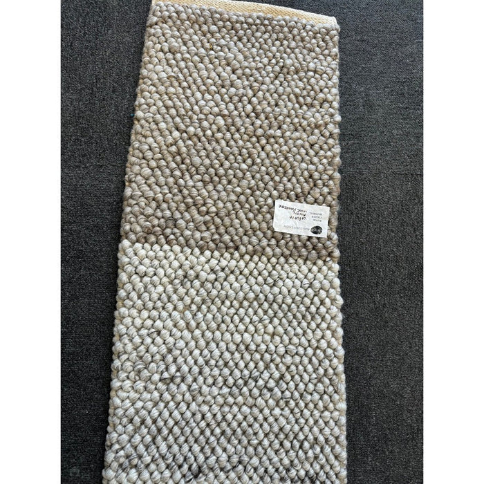 La Playa Modern Plain Mottled Beaded Pebble Hand Woven Wool Flat-Pile Rustic Brown/Grey Rug