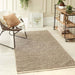 La Playa Modern Plain Mottled Beaded Pebble Hand Woven Wool Flat-Pile Rustic Brown/Grey Rug