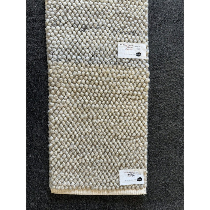 La Playa Modern Plain Mottled Beaded Pebble Hand Woven Wool Flat-Pile Rustic Brown/Grey Rug