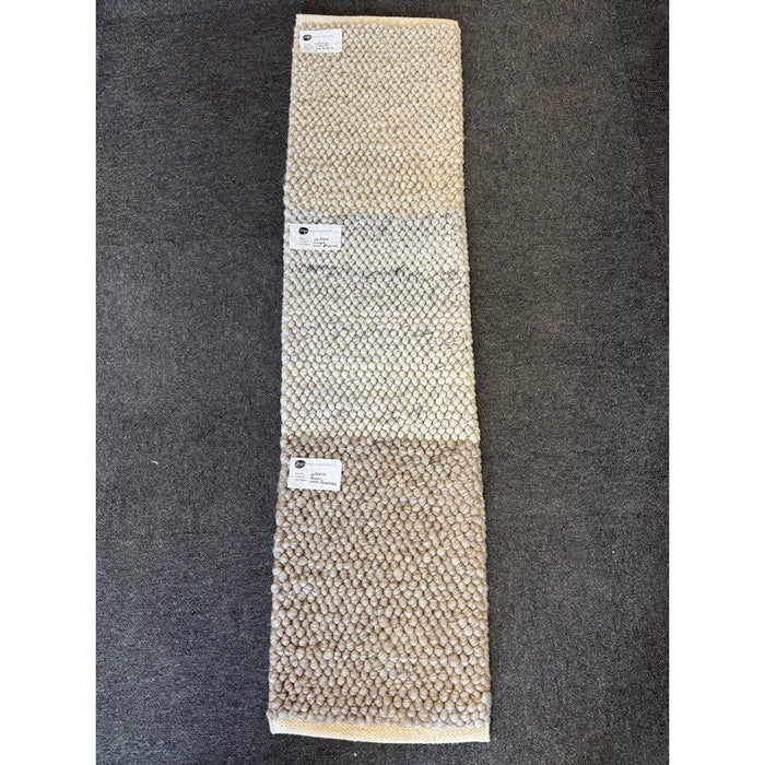 La Playa Modern Plain Mottled Beaded Pebble Hand Woven Wool Flat-Pile Rustic Brown/Grey Rug