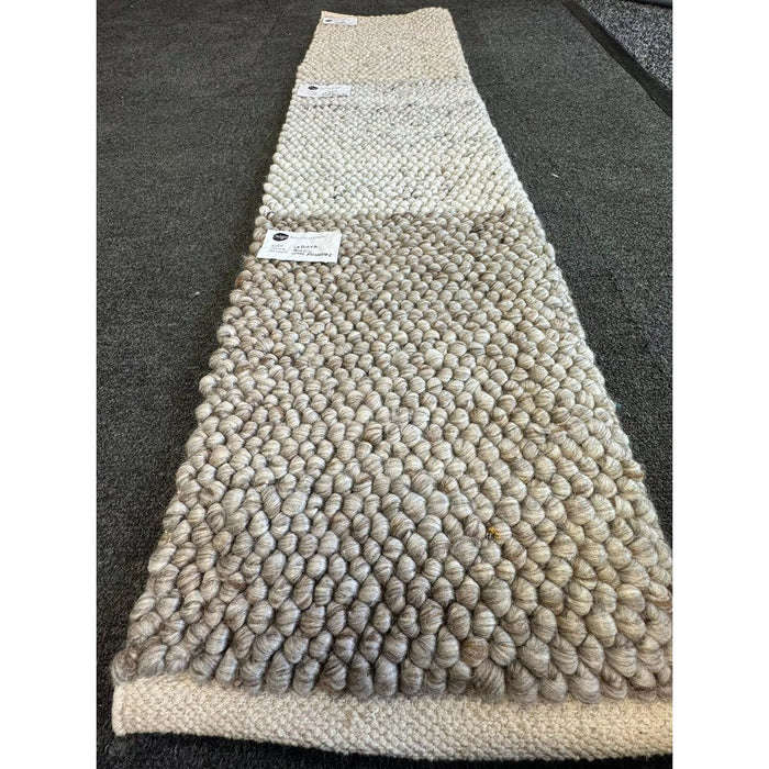 La Playa Modern Plain Mottled Beaded Pebble Hand Woven Wool Flat-Pile Rustic Brown/Grey Rug