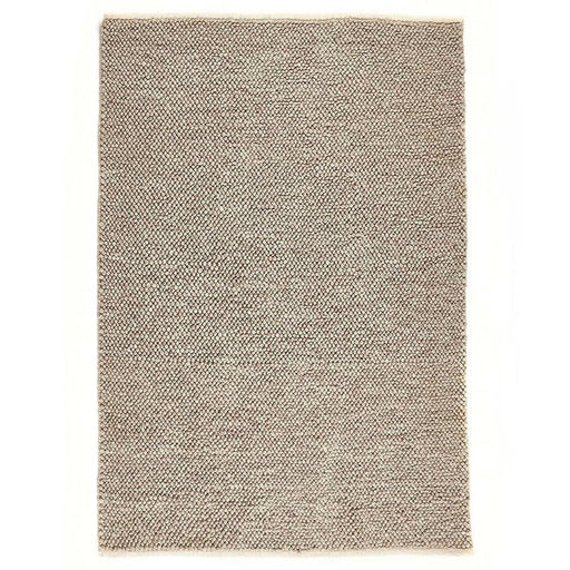 La Playa Modern Plain Mottled Beaded Pebble Hand Woven Wool Flat-Pile Rustic Brown/Grey Rug