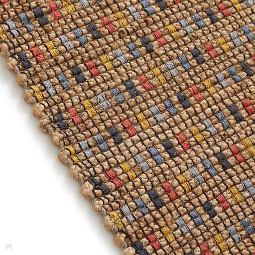 Lagos Jute Modern Geometric Checkerboard Hand-Woven Textured Flat-Pile Multicolour Runner