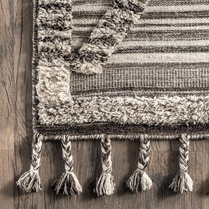 Lara Ivory Striped Area Rug 160x230 cm