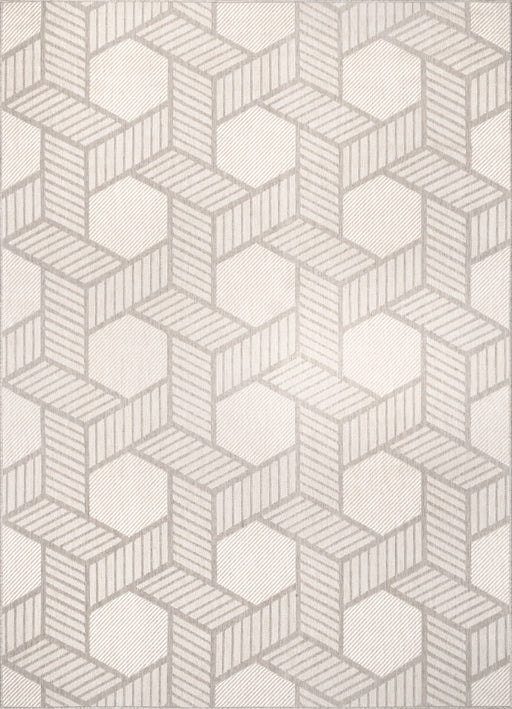 Lattice Pattern Indoor Outdoor Area Rug Grey 120x180 cm