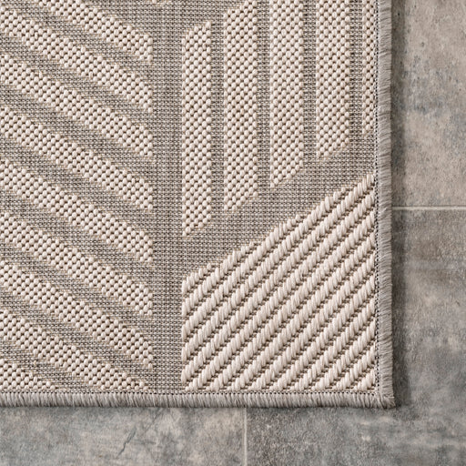 Lattice Pattern Indoor Outdoor Area Rug in Grey