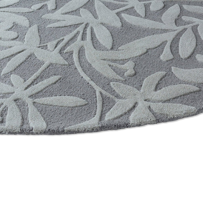 Laura Ashley Cleavers Dark Steel 080904 Round Rug