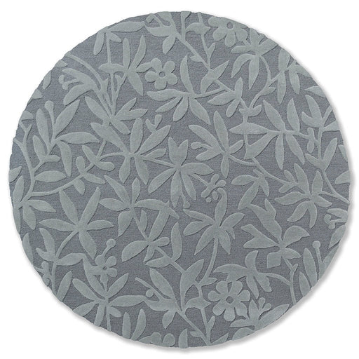 Laura Ashley Cleavers Dark Steel 080904 Round Rug