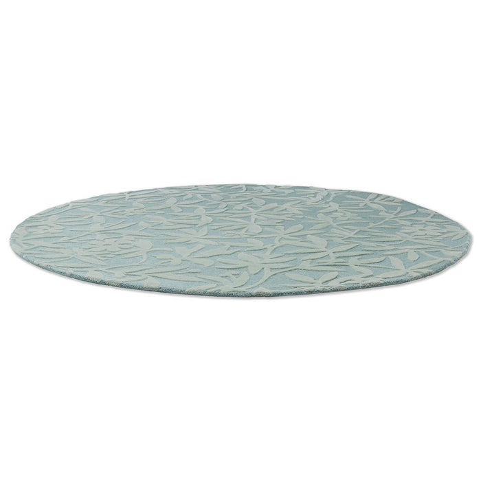 Laura Ashley Cleavers Duck Egg 080907 Round Rug