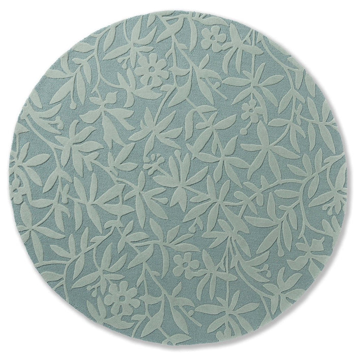 Laura Ashley Cleavers Duck Egg 080907 Round Rug