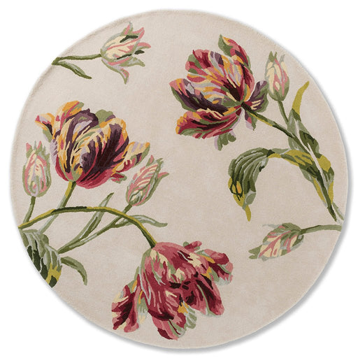 Laura Ashley Gosford Cranberry rond 081300 vloerkleed