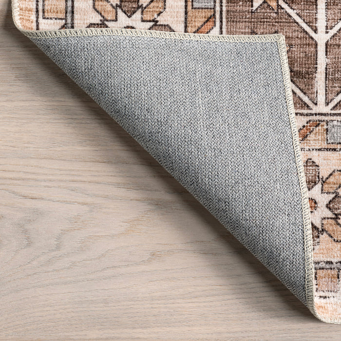 Laurel Medallion Washable Area Rug 160cm Sand