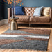 Leather Abstract Area Rug 120x180 cm Natural Design