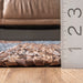 Leather Abstract Area Rug 120x180 cm Natural Design