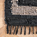 Leather Flatweave Tassels Area Rug 150x240 cm Natural