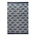 Leather Ikat Design Hand-Woven Area Rug in Grey and Charcoal