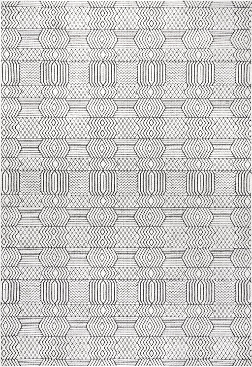 Lena Grey Striped Indoor Outdoor Area Rug 152x244 cm