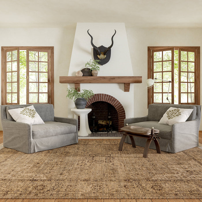 Lennox Medallion Tassel Area Rug 152Cm Natural