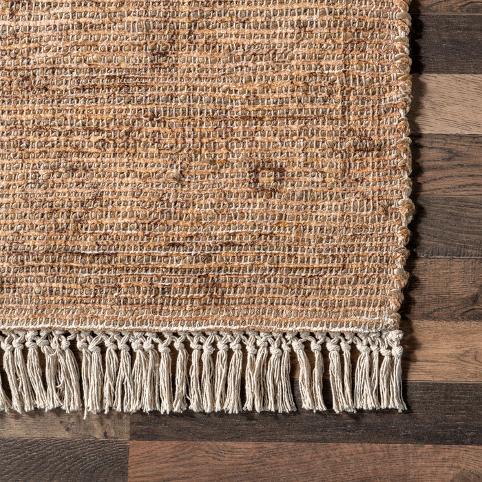 Lennox Medallion Tassel Area Rug 152Cm Natural