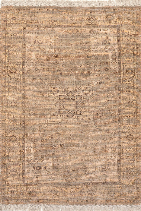 Lennox Medallion Tassel Area Rug 152Cm Natural