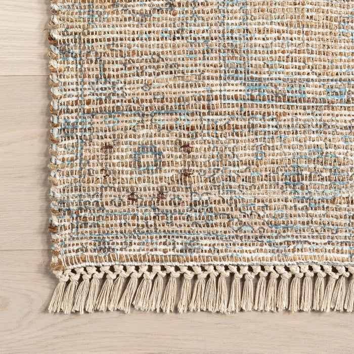 Lennox Medallion Tassel Area Rug 152Cm Sand